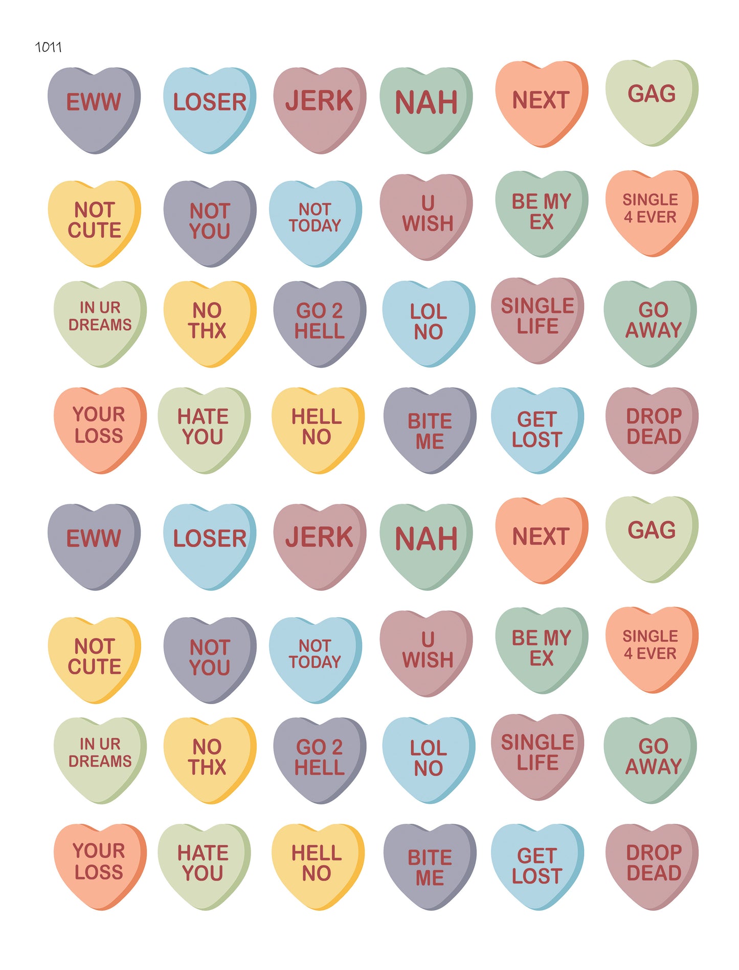Sarcastic Candy Hearts
