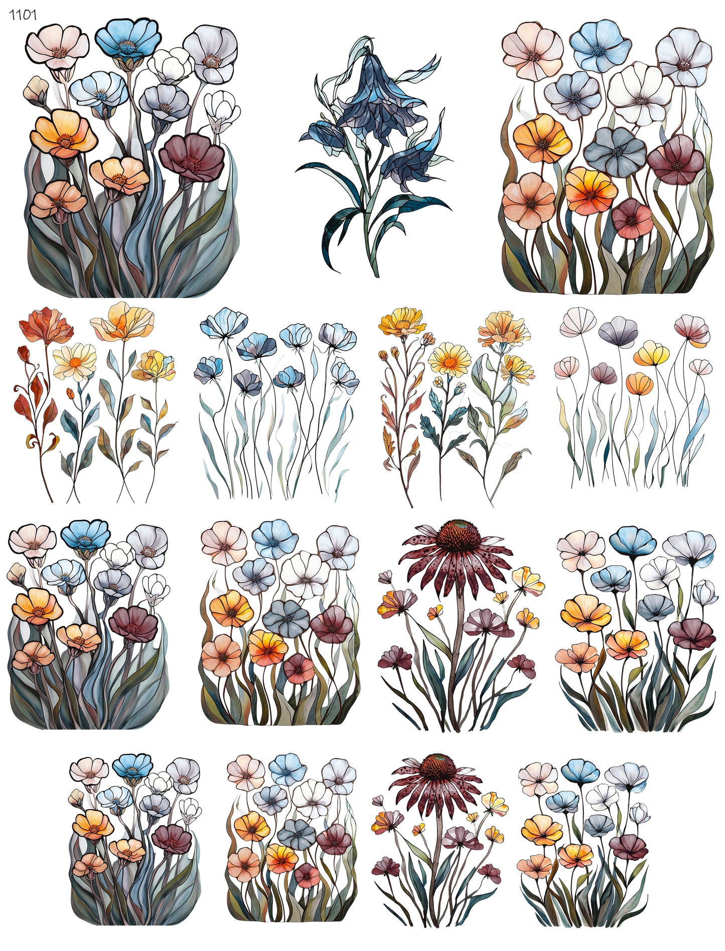 Stained Glass Flowers