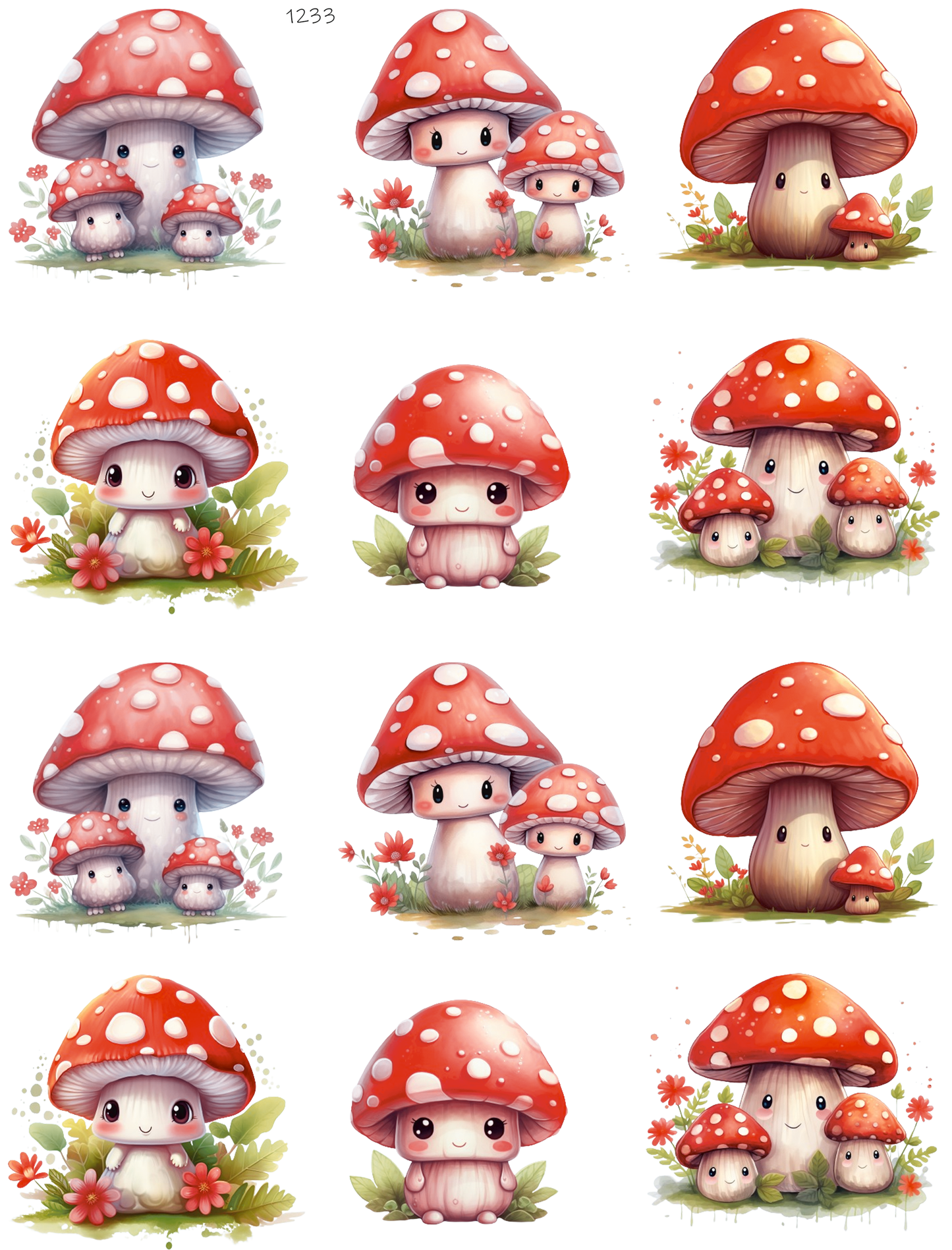 Happy Mushroom Friends