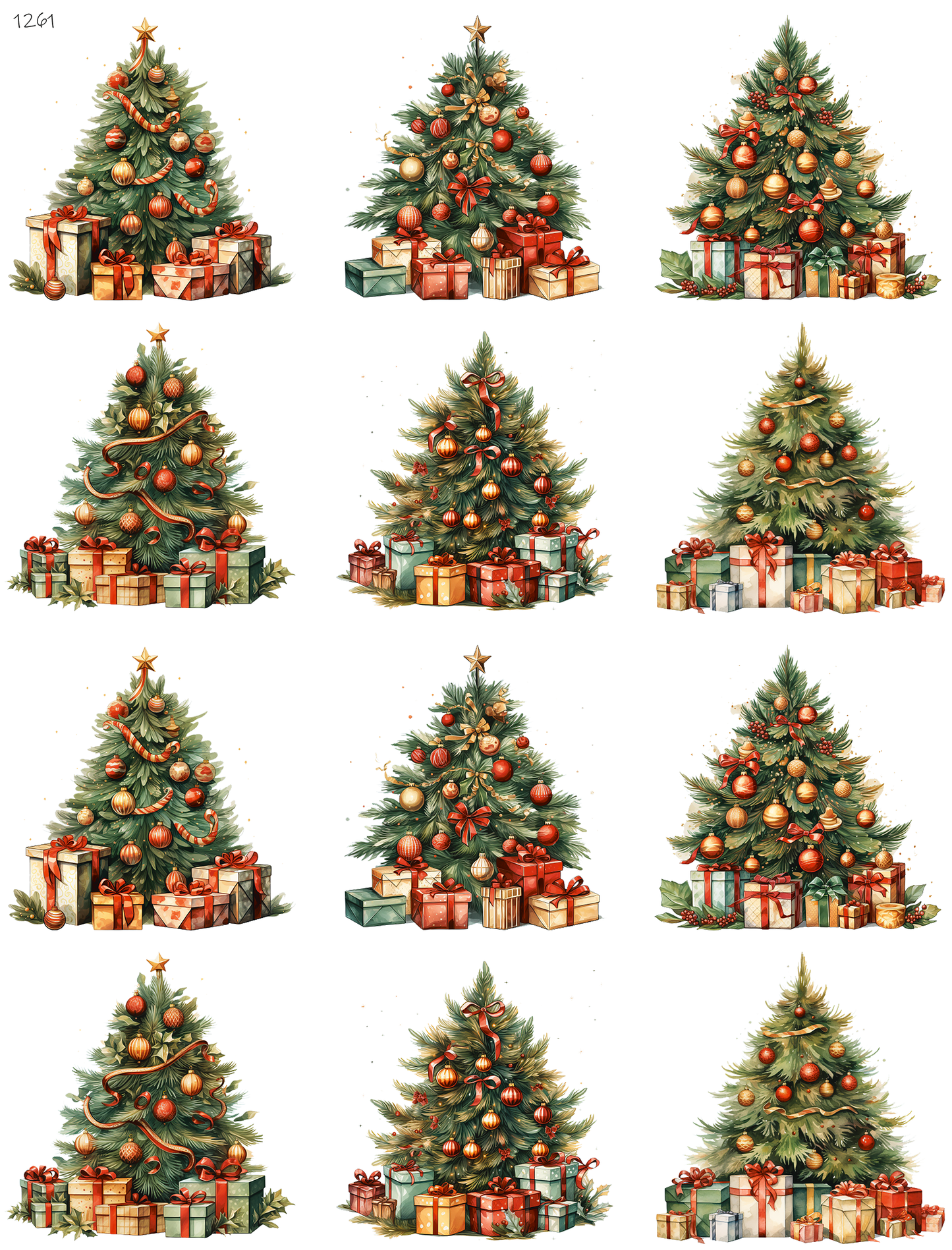 Christmas Trees With Presents