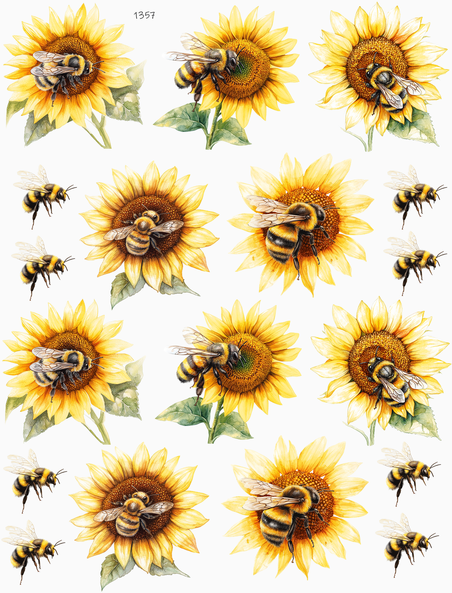 Bees With Sunflowers