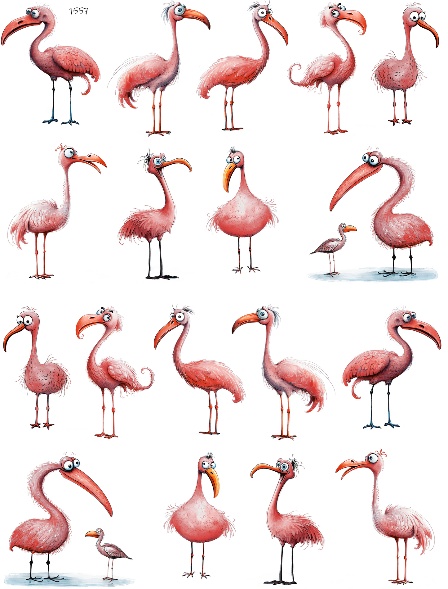 Casual Flamingos