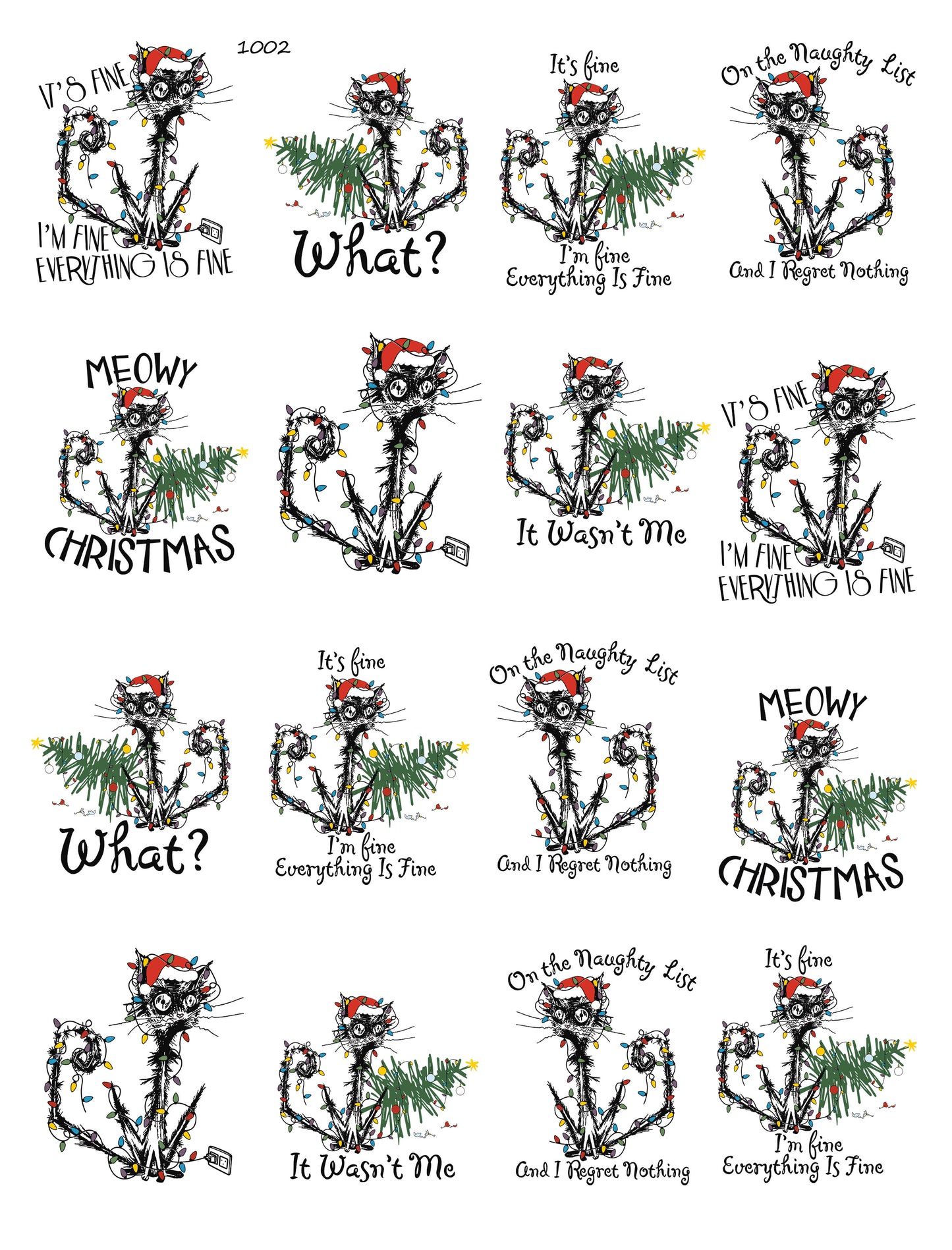 Naughty Christmas Cats