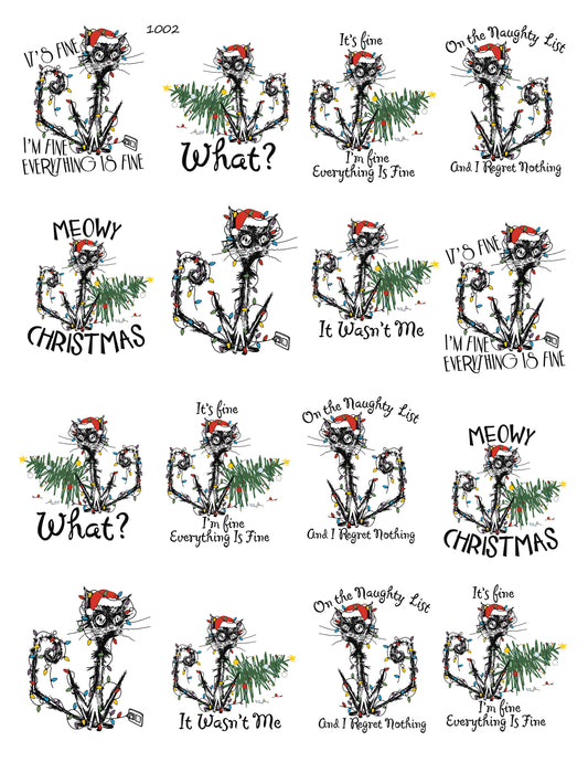 Naughty Christmas Cats