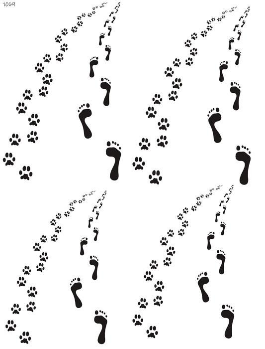 Paw and Footprints