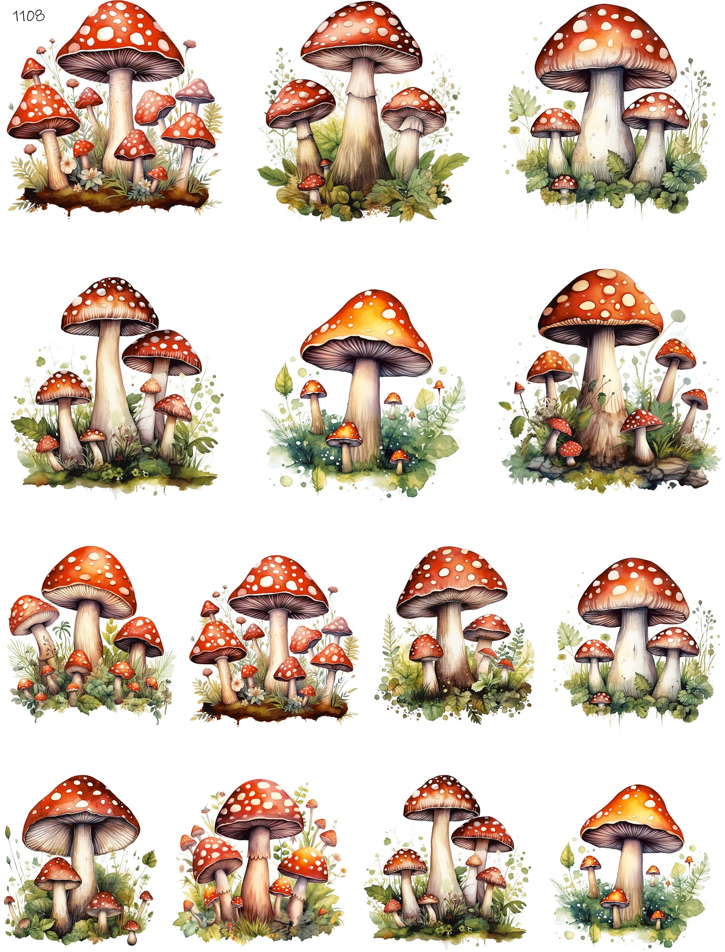 Mushrooms with Greenery