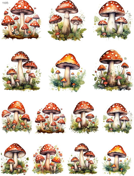 Mushrooms with Greenery