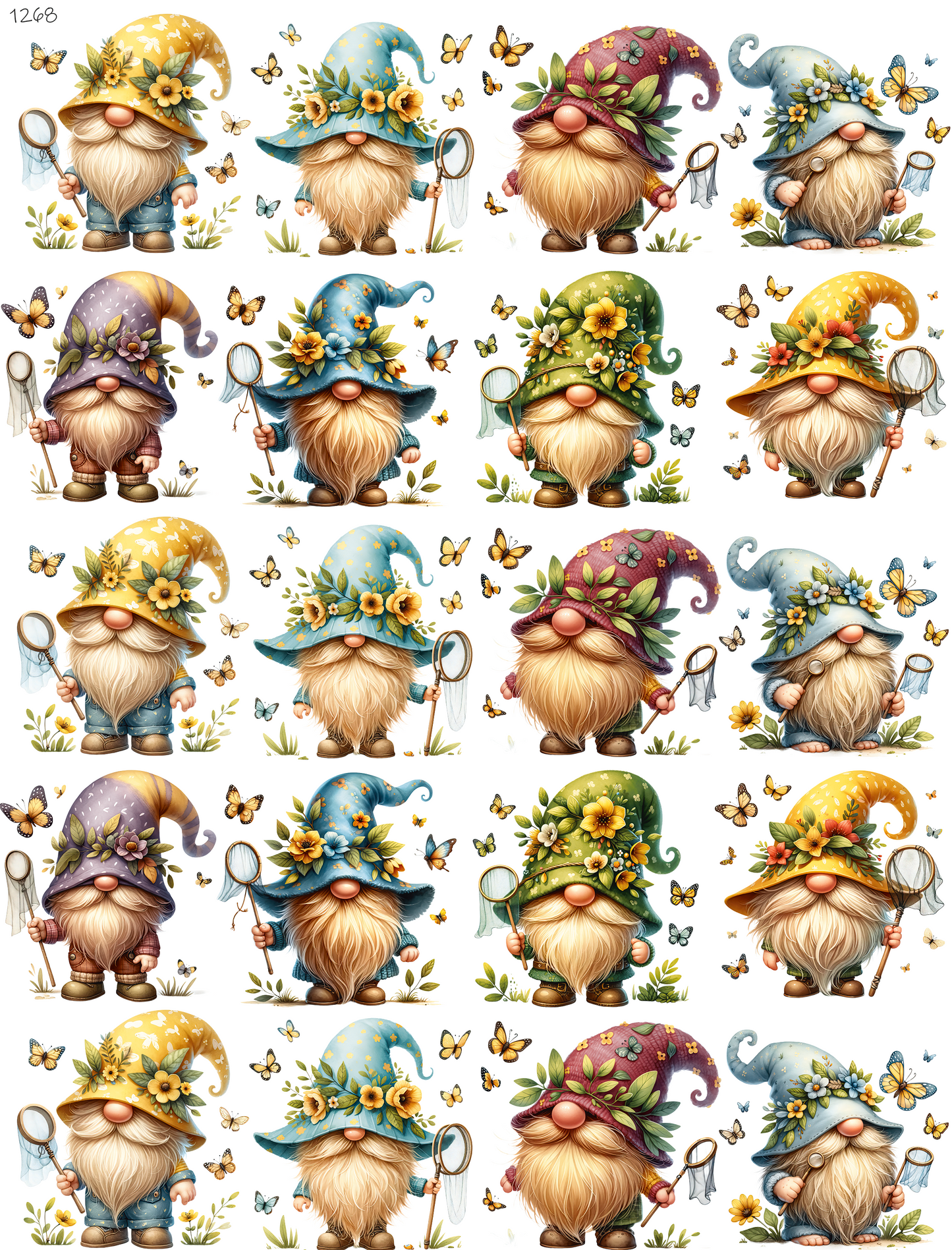 Butterfly Hunting Gnomes