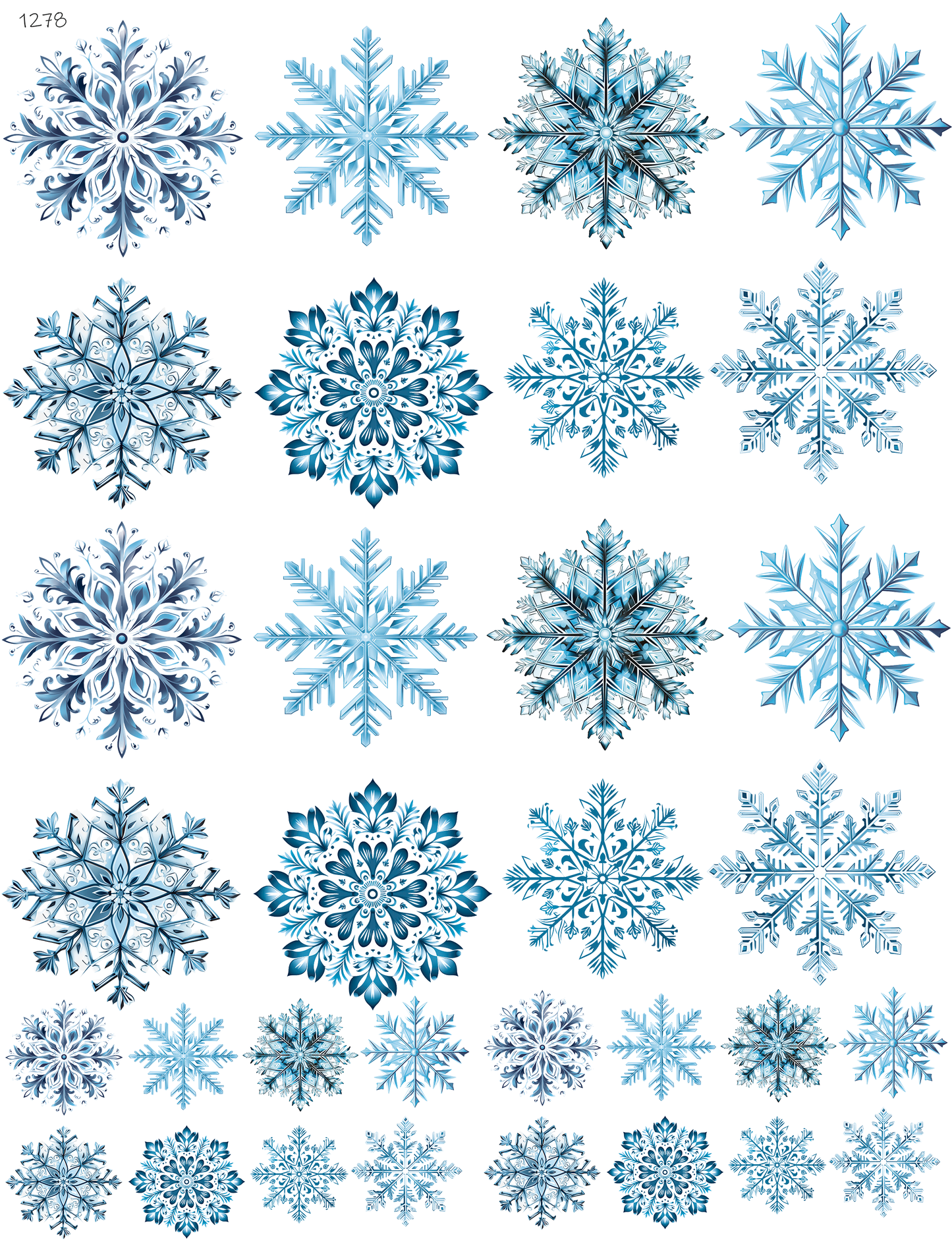 Blue Snowflakes