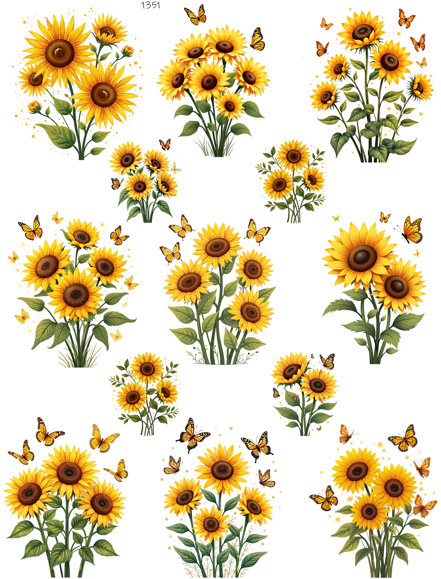 Sunflowers and Butterflies