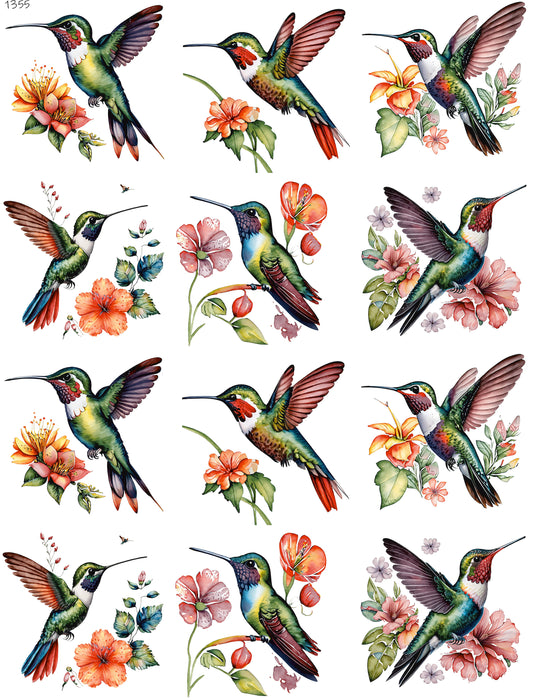 Hummingbird With Flowers