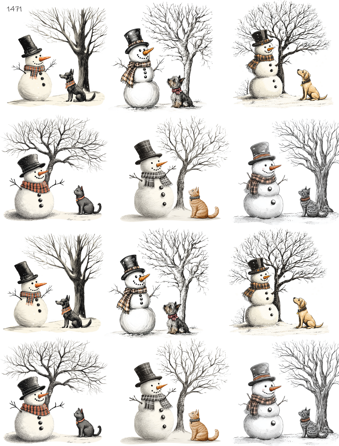 Snowman And Friends