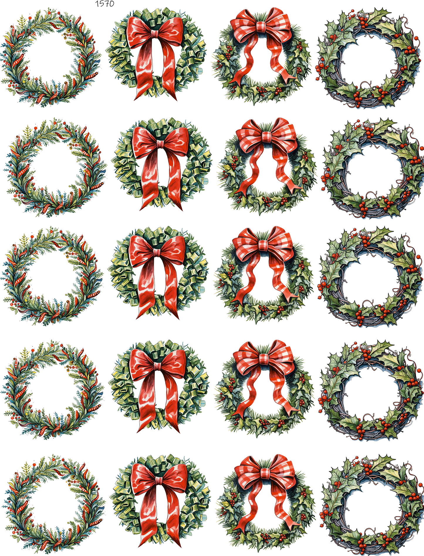 Christmas Wreaths With Bows