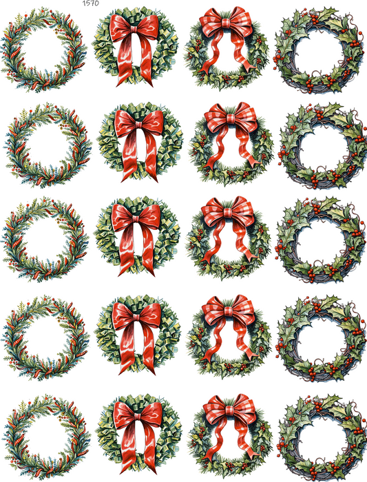 Christmas Wreaths With Bows